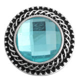 20MM blue design Rhinestone enamel Metal snap buttons