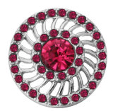 20MM Rose red design Rhinestone enamel Metal snap buttons