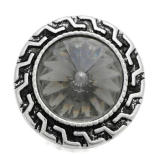 20MM grey design Rhinestone enamel Metal snap buttons