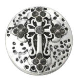 20MM grey design Rhinestone enamel Metal snap buttons