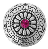 20MM Rose red design Rhinestone enamel Metal snap buttons