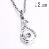Necklace 80CM chain silver  fit 12MM chunks snaps jewelry necklace for women