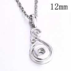 Necklace 80CM chain silver  fit 12MM chunks snaps jewelry necklace for women