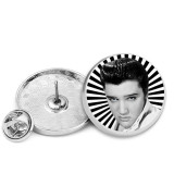 25MM Famous music Painted metal brooch temperament high-end clothing accessories brooch