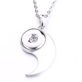 Necklace 80CM chain silver  fit 20MM chunks snaps jewelry necklace for women