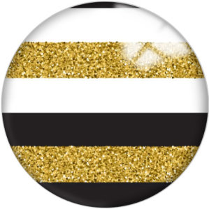 20MM Black Pattern Print  glass snaps buttons