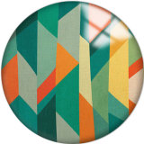 20MM Colorful  Pattern Print  glass snaps buttons