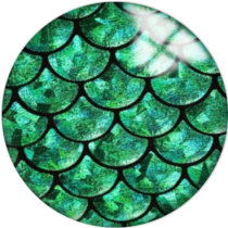 20MM Green Pattern Print  glass snaps buttons