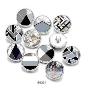 20MM  Pattern Print  glass snaps buttons