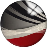 20MM Red Pattern Print  glass snaps buttons