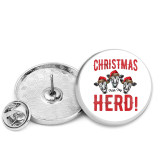 25MM Christmas herd Painted metal brooch temperament high-end clothing accessories brooch