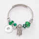 DIY crystal four-leaf clover beaded dream catcher stainless steel bracelet fit 20MM chunks snaps jewelry