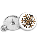 25MM Christmas Love snowflake Painted metal brooch temperament high-end clothing accessories brooch