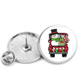 25MM Christmas Car Painted metal brooch temperament high-end clothing accessories brooch