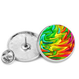 25MM Colorful Painted metal brooch temperament high-end clothing accessories brooch