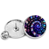 25MM Colorful Painted metal brooch temperament high-end clothing accessories brooch