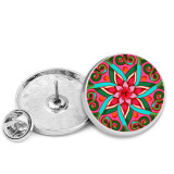 25MM mandala Painted metal brooch temperament high-end clothing accessories brooch