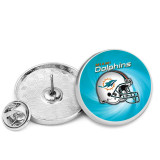25MM Football team Painted metal brooch temperament high-end clothing accessories brooch