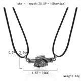 Valentine's day gift magnetic attracting two necklaces couples holding hands necklace men and women love clavicle chain necklace