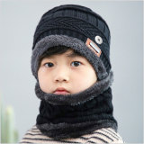 Children's winter woolen hats plus velvet knitted hats fit 18mm snap button jewelry