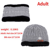 Adult winter woolen hats plus velvet knitted hats fit 18mm snap button jewelry