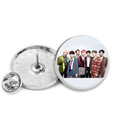 25MM BTS Famous music Painted metal brooch temperament high-end clothing accessories brooch