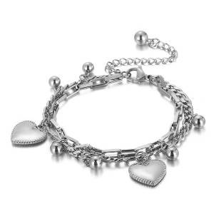 Valentine's Day Gift Stainless Steel Love Bracelet Ladies Jewelry