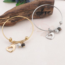 Valentine's Day Gift Fashion heart shaped stainless steel bracelet