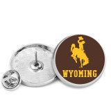 25MM Yellow team Painted metal brooch temperament high-end clothing accessories brooch