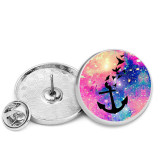 25MM Anchor Nana Cross Painted metal brooch temperament high-end clothing accessories brooch