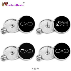 25MM Black love Smile  Anchor Painted metal brooch temperament high-end clothing accessories brooch