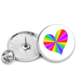25MM Colorful Love Painted metal brooch temperament high-end clothing accessories brooch