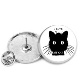 25MM Cat Love Painted metal brooch temperament high-end clothing accessories brooch
