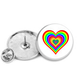 25MM Colorful Love Painted metal brooch temperament high-end clothing accessories brooch