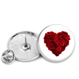 25MM Red Love Painted metal brooch temperament high-end clothing accessories brooch