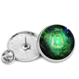 25MM Colorful universe Painted metal brooch temperament high-end clothing accessories brooch