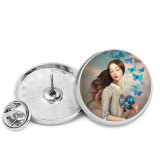 25MM Pretty girl Painted metal brooch temperament high-end clothing accessories brooch