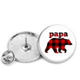 25MM Deer Bear Mama papa Painted metal brooch temperament high-end clothing accessories brooch