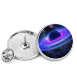 25MM Colorful universe Painted metal brooch temperament high-end clothing accessories brooch