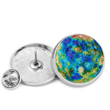 25MM pattern Painted metal brooch temperament high-end clothing accessories brooch