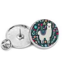 25MM Alpaca Painted metal brooch temperament high-end clothing accessories brooch