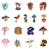 50pcs mushroom graffiti stickers decorative suitcase notebook waterproof detachable stickers