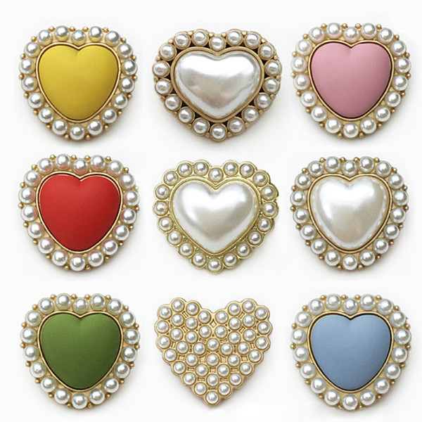 23MM  Love pearl golden silver  snap buttons