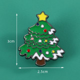Christmas badge baking paint dripping oil elk brooch cartoon corsage old tree decoration Christmas brooch
