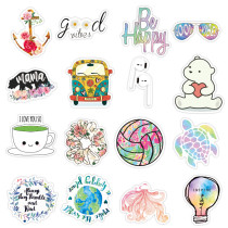 50pcs Small fresh graffiti stickers decorative suitcase notebook waterproof detachable stickers