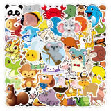 50pcs Cartoon animals  graffiti stickers decorative suitcase notebook waterproof detachable stickers