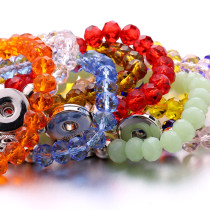 9 styles Acrylic beads in multiple colors Bracelet fit18&20MM snap button jewelry