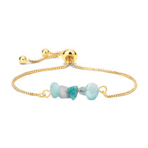 Crushed Stone Beads Minimalist Style Small Design OL Bracelet Color Preserving Venice Chain Bracelet