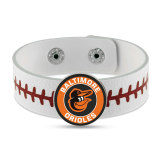 31 styles Painted metal  MLB team baseball sport Leather bracelet