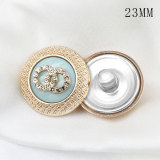 23MM Metal button gold Bee Double C Anchor  fit 20MM snap button jewelry